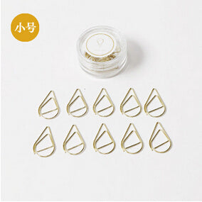 Water-drop Metal Paper Clip/Bookmark