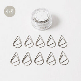 Water-drop Metal Paper Clip/Bookmark